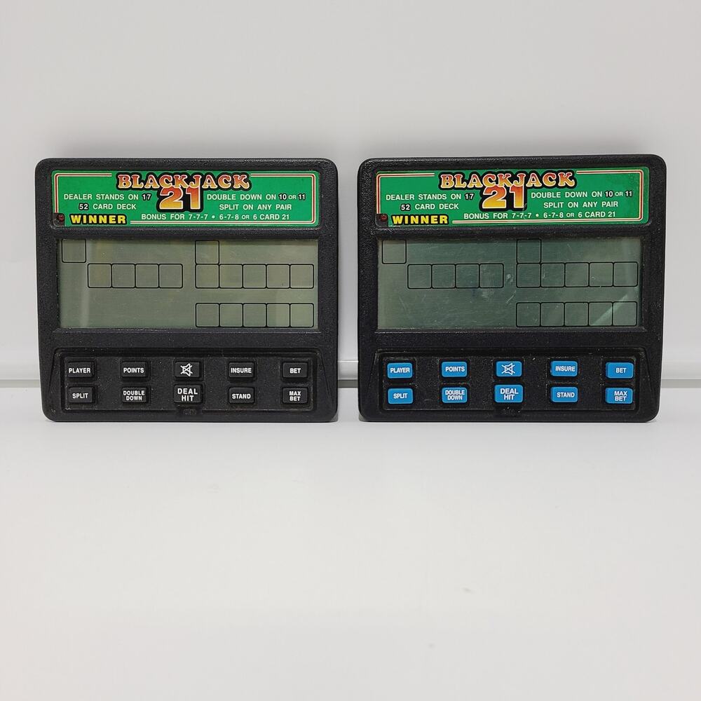VTG Handheld Electronic games Radica/Radio Shack Black Jack 21 , Lot of 2 TESTED